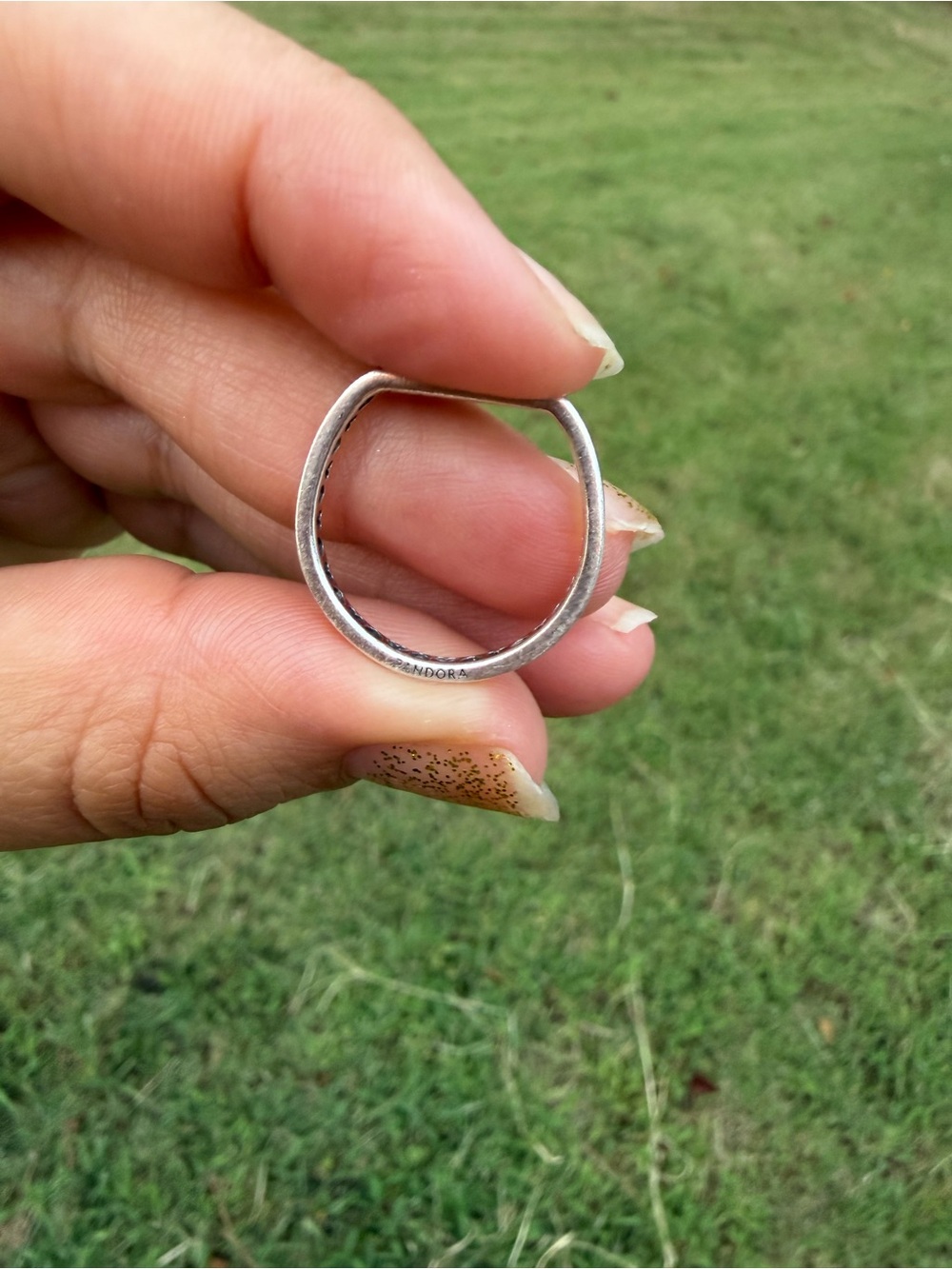 Pandora Silver Pavé Accent Band - Silver - Picture 4 of 5